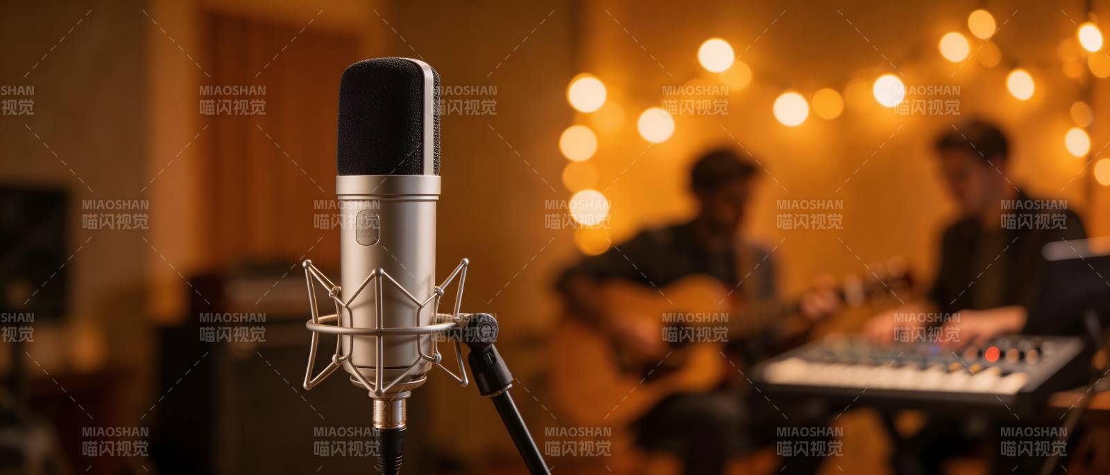 录音棚里的音乐创作时光图片