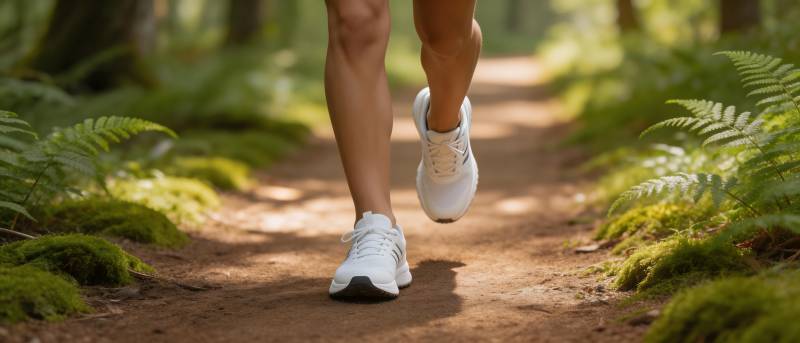 林间小径 轻盈奔跑图片