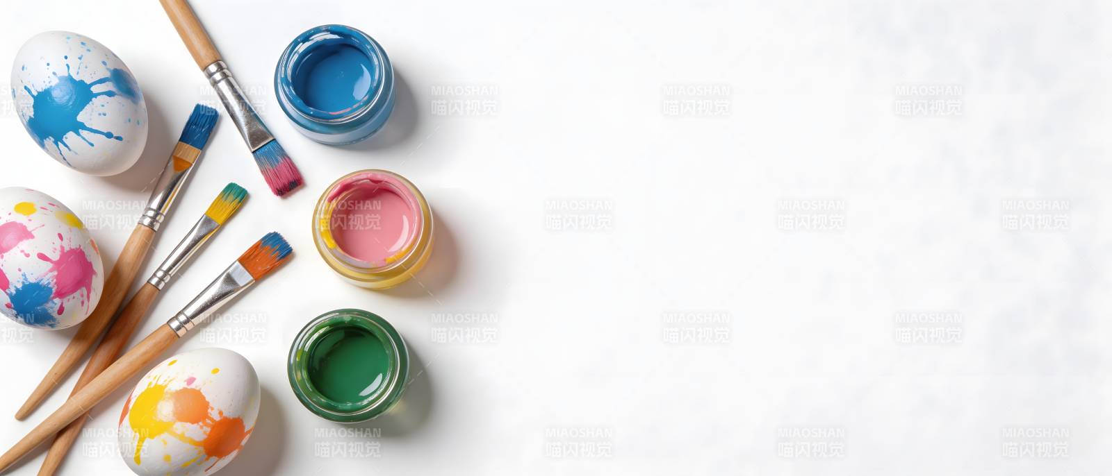 彩蛋绘画工具特写图片
