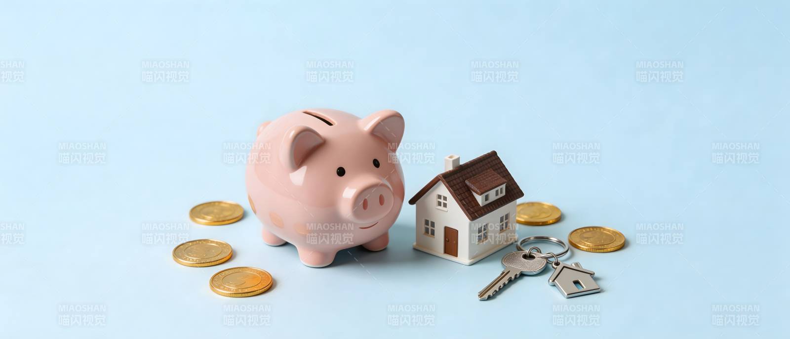 存钱买房 钥匙在手图片