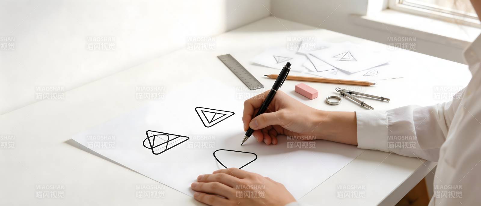 手绘几何图形设计稿图片