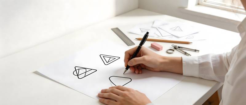 手绘几何图形设计稿图片