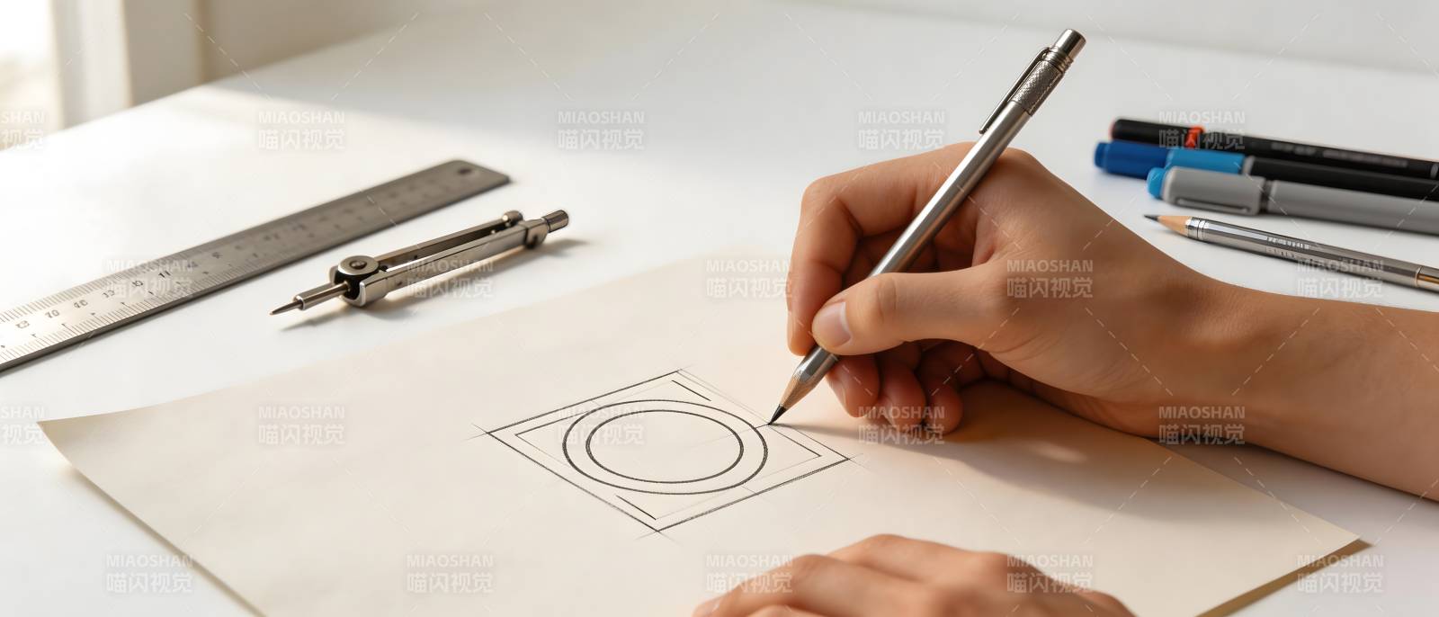 手绘几何图形设计稿图片