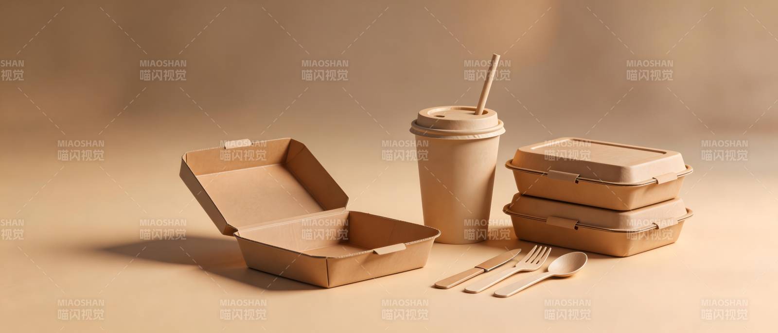 环保外卖套餐 简约自然风图片