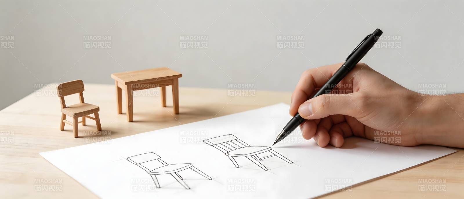 手绘家具设计草图图片