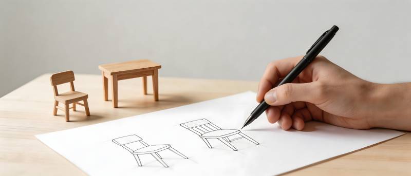 手绘家具设计草图图片