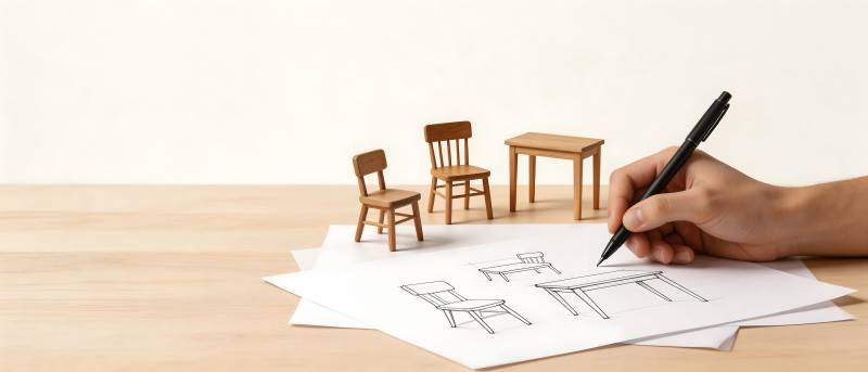 手绘家具设计草图图片