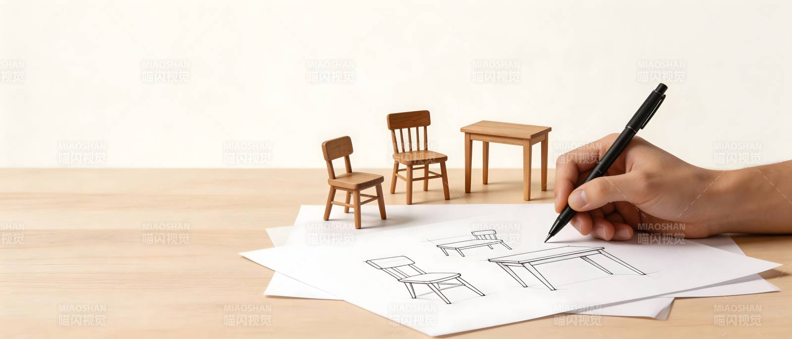 手绘家具设计草图图片