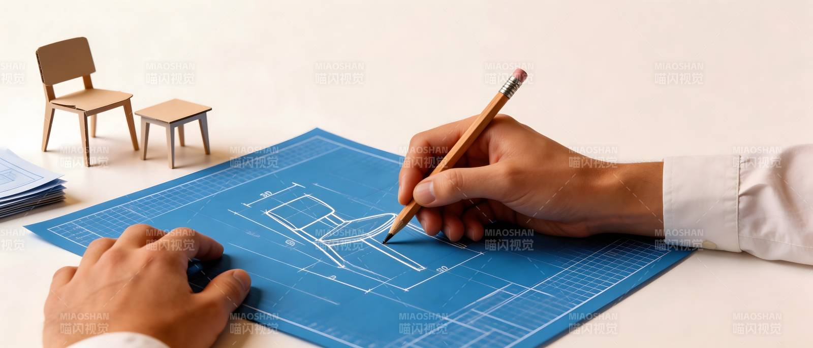 手绘家具设计蓝图图片