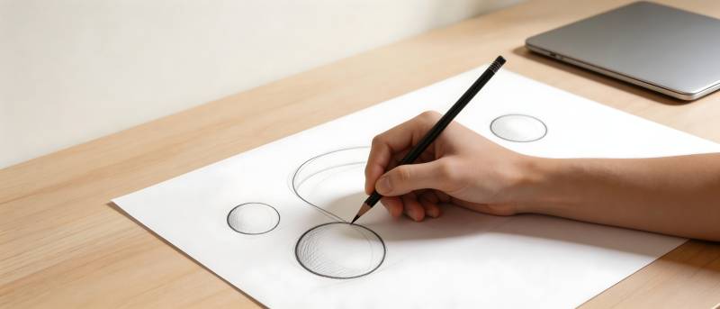 手绘圆圈 创意初稿图片