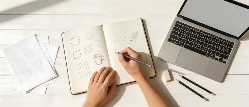 手绘设计 灵感迸发瞬间图片