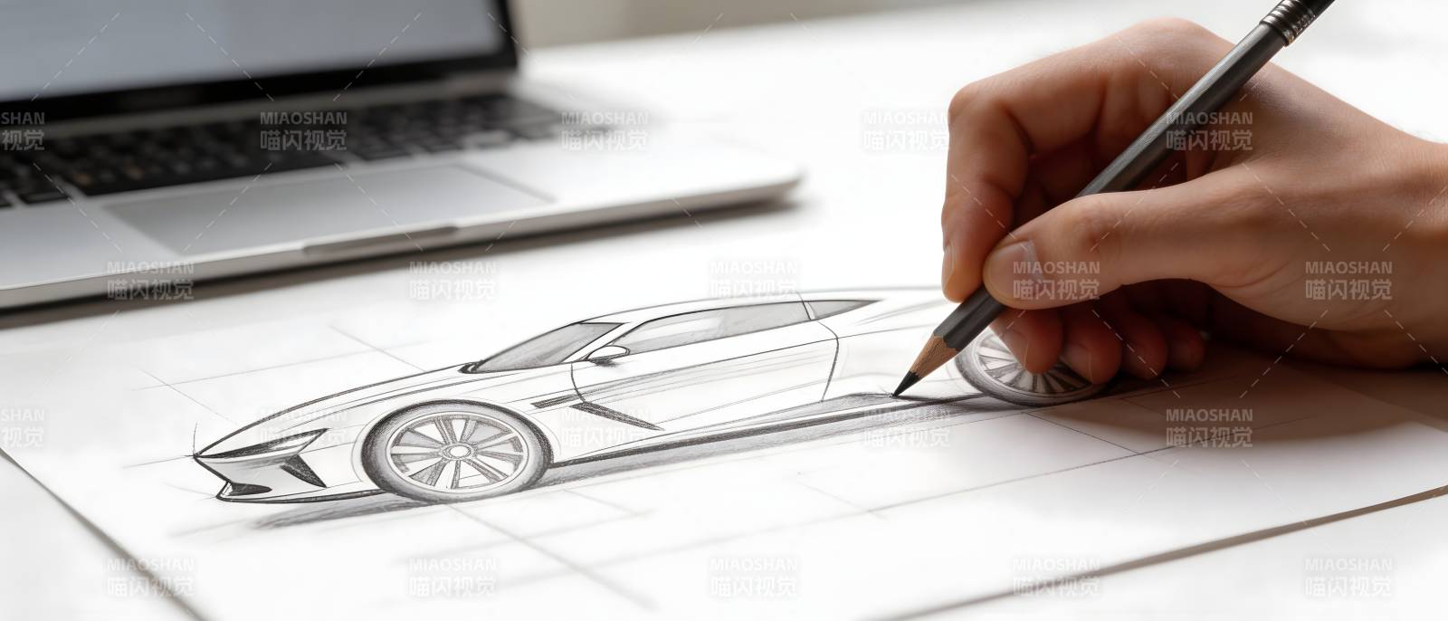 手绘跑车设计图图片