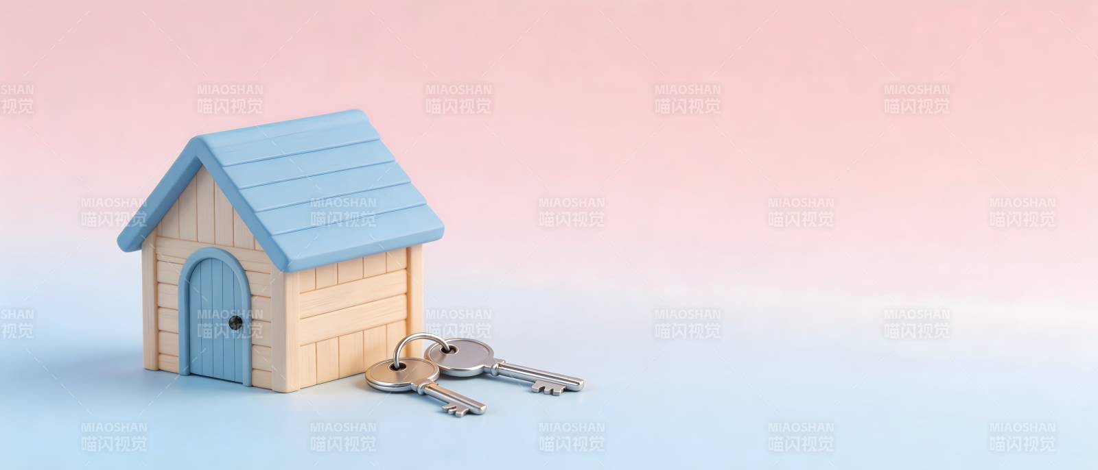 小屋钥匙 家的象征图片