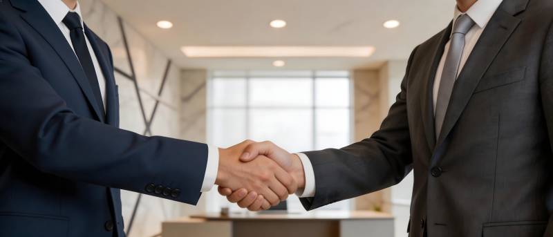 商务握手 合作达成图片