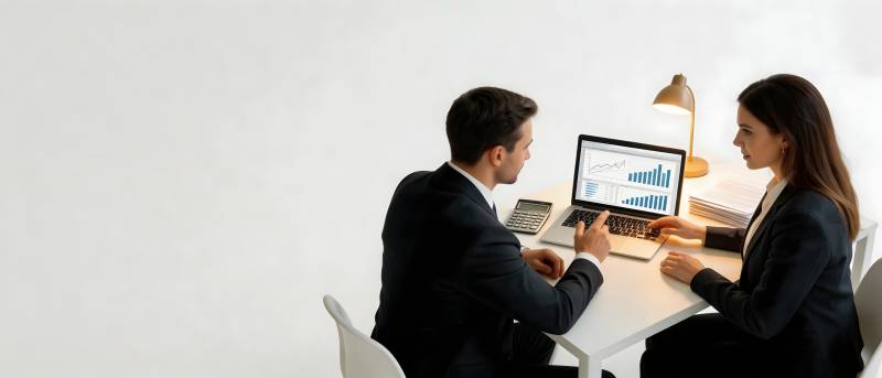 商务洽谈 数据驱动决策图片