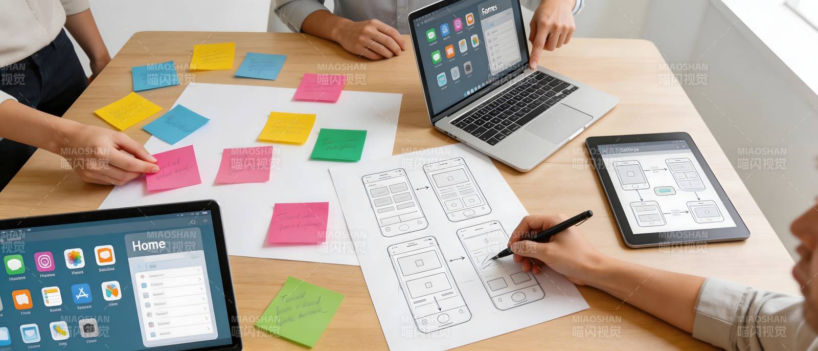 团队协作设计界面原型图片