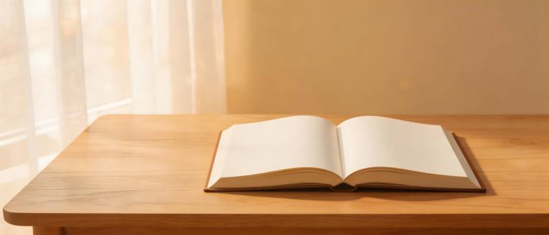 阳光下的静谧书页图片