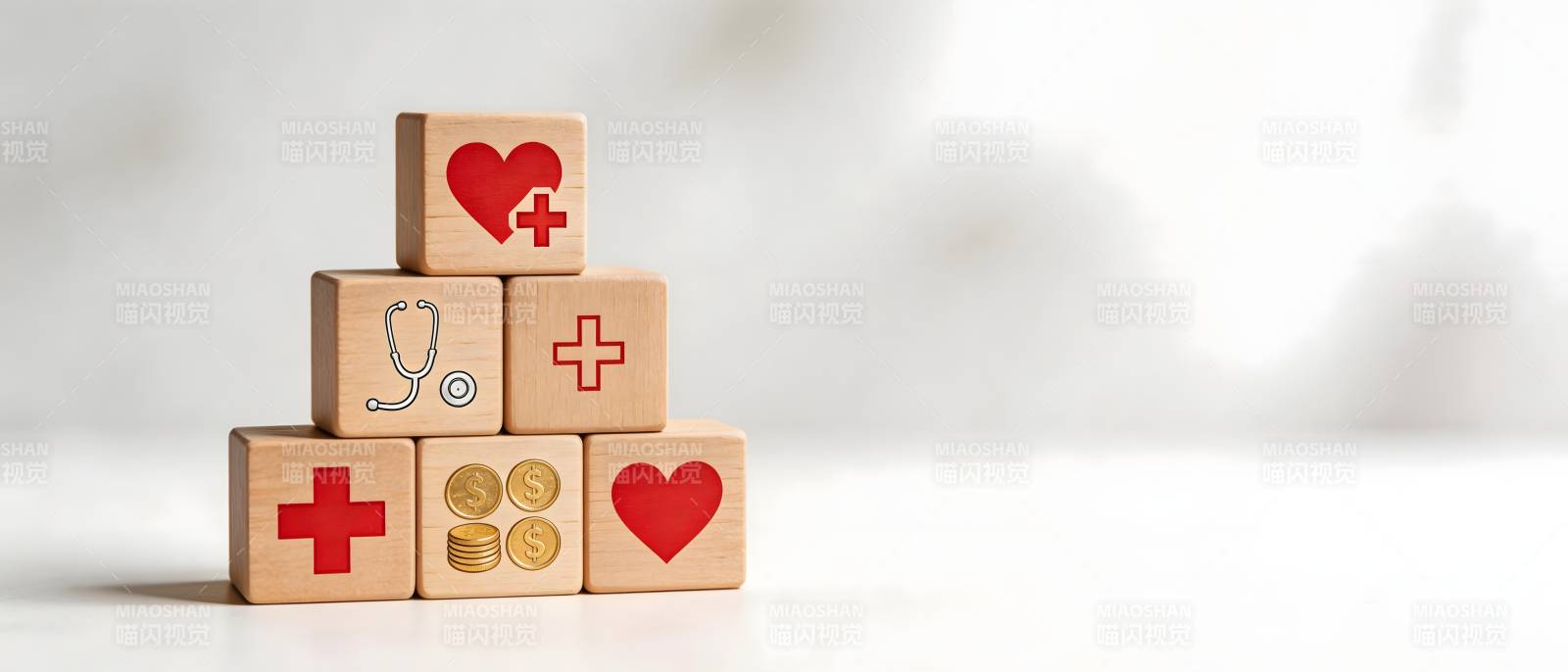 医疗积木塔 健康与关怀图片