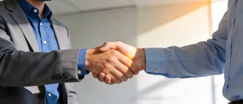 商务握手 合作达成图片