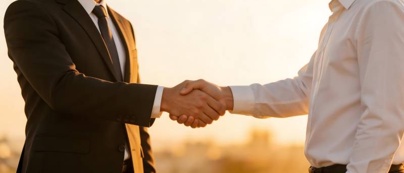 商务握手 合作达成图片