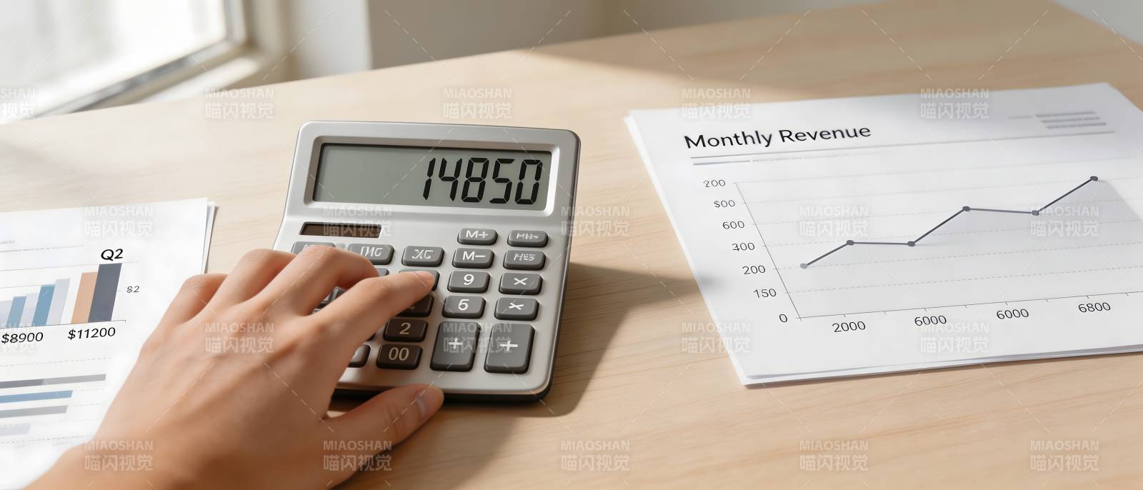 月营收计算中图片