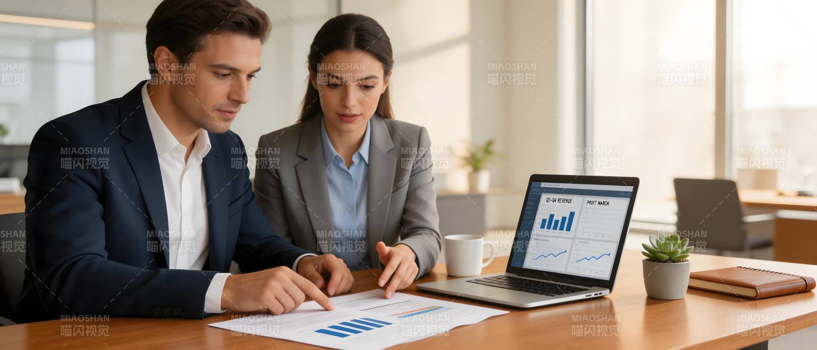 商务人士分析数据图表图片