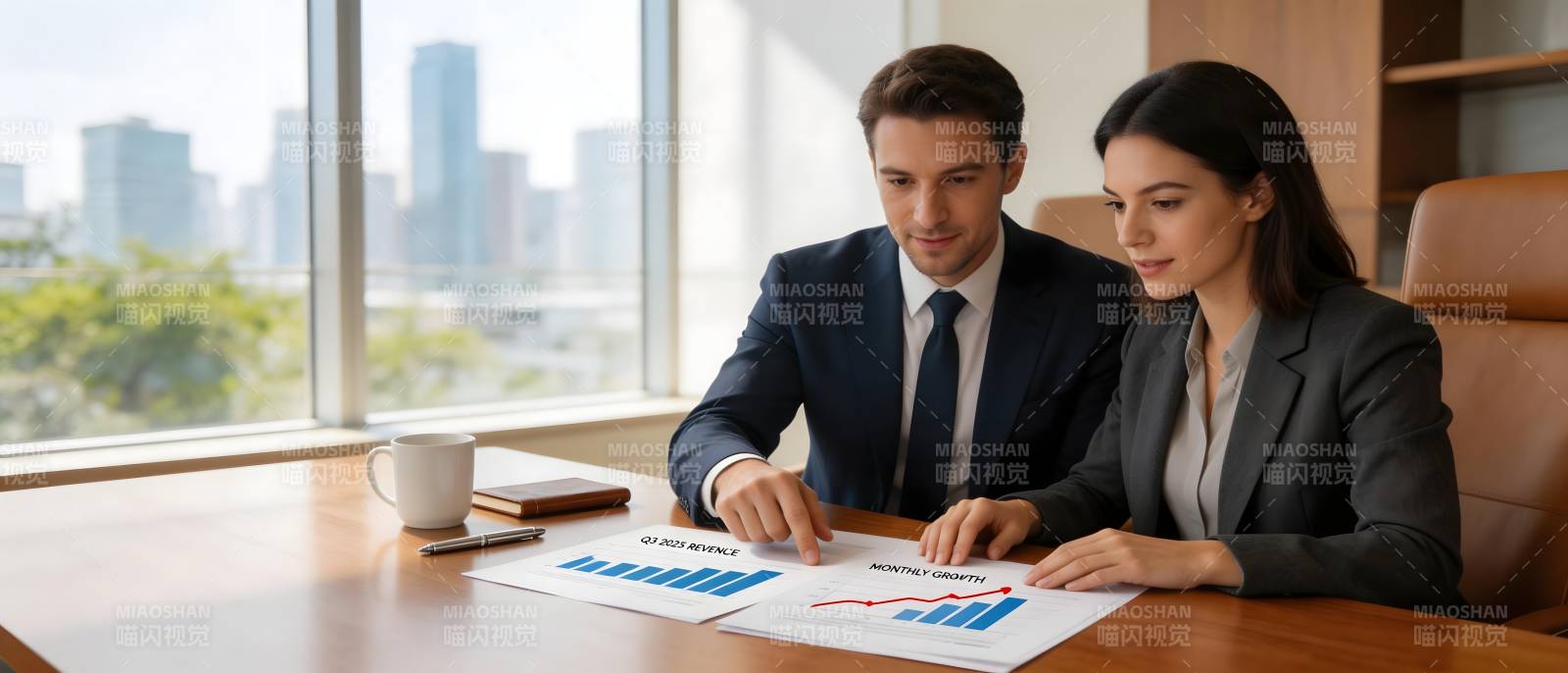 商务人士分析数据图表图片