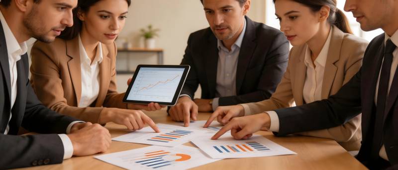 团队研讨数据图表图片