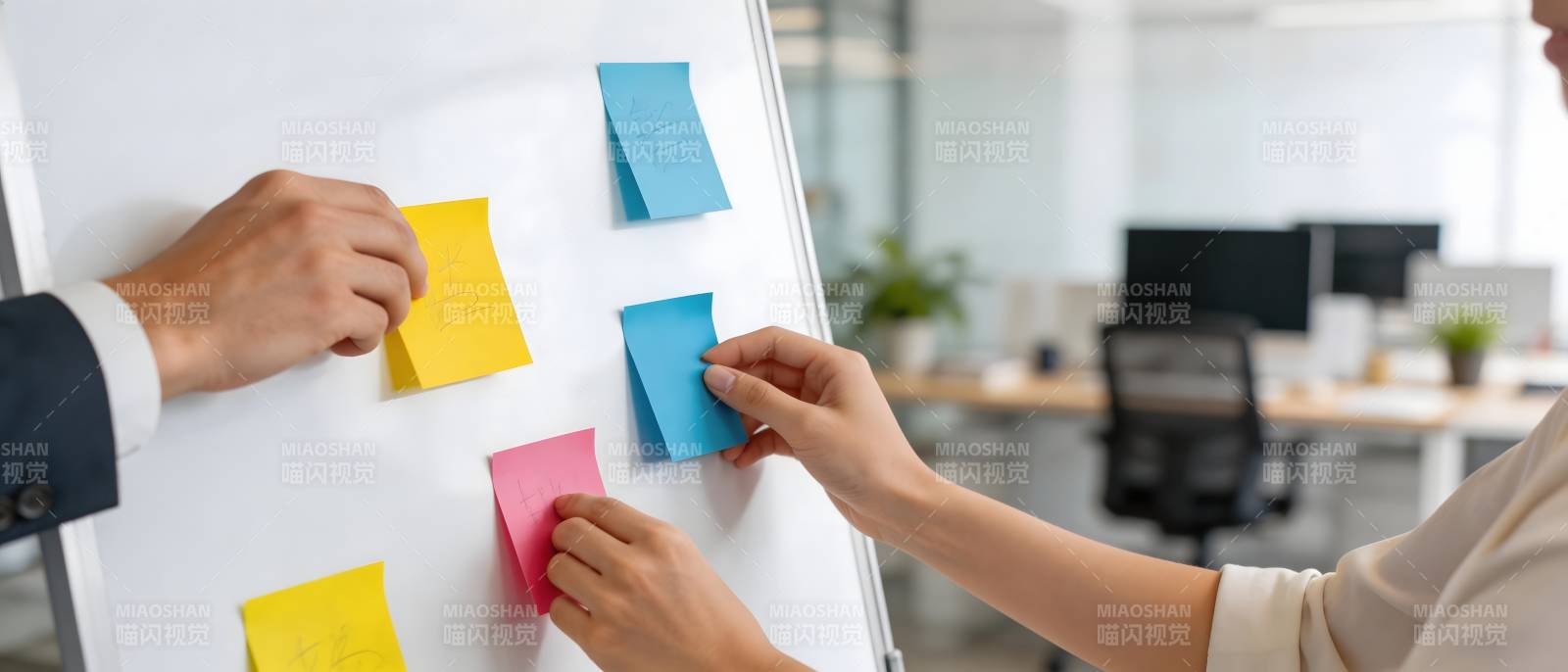 团队协作贴便签 brainstormin图片