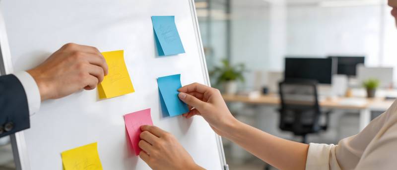 团队协作贴便签 brainstormin图片