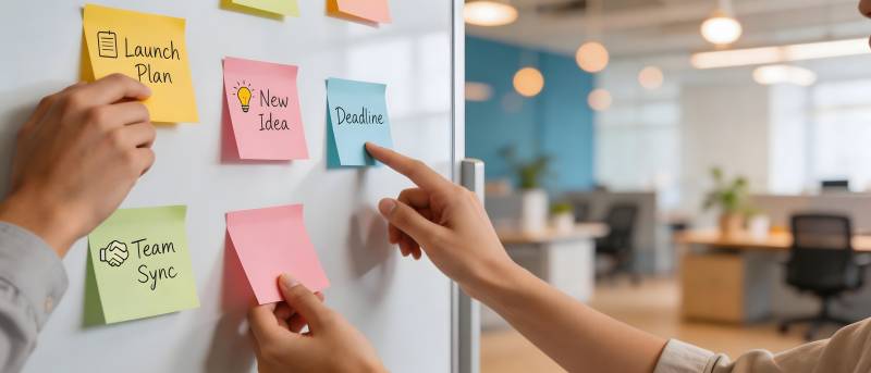 团队 brainstorming 协作中图片