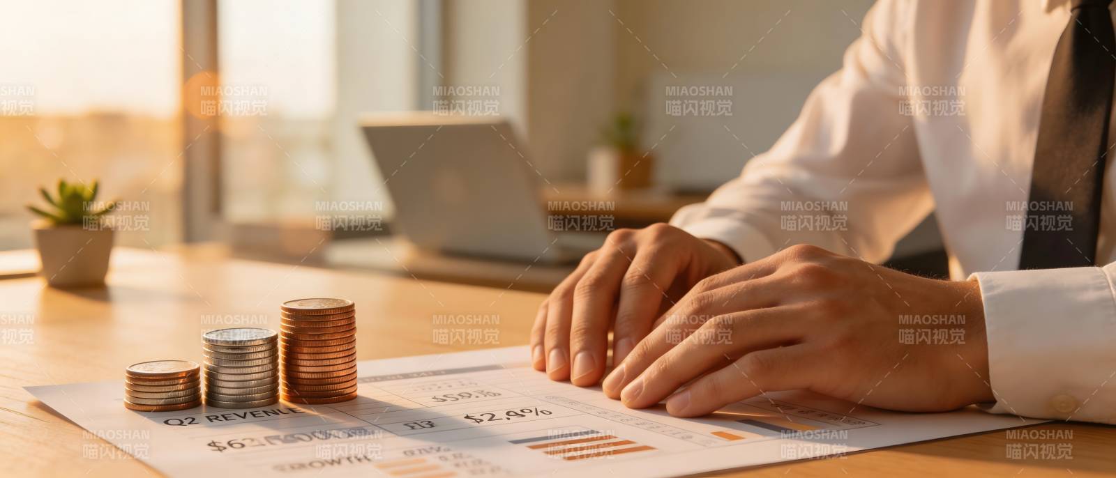 财务分析 数据与金币的对话图片