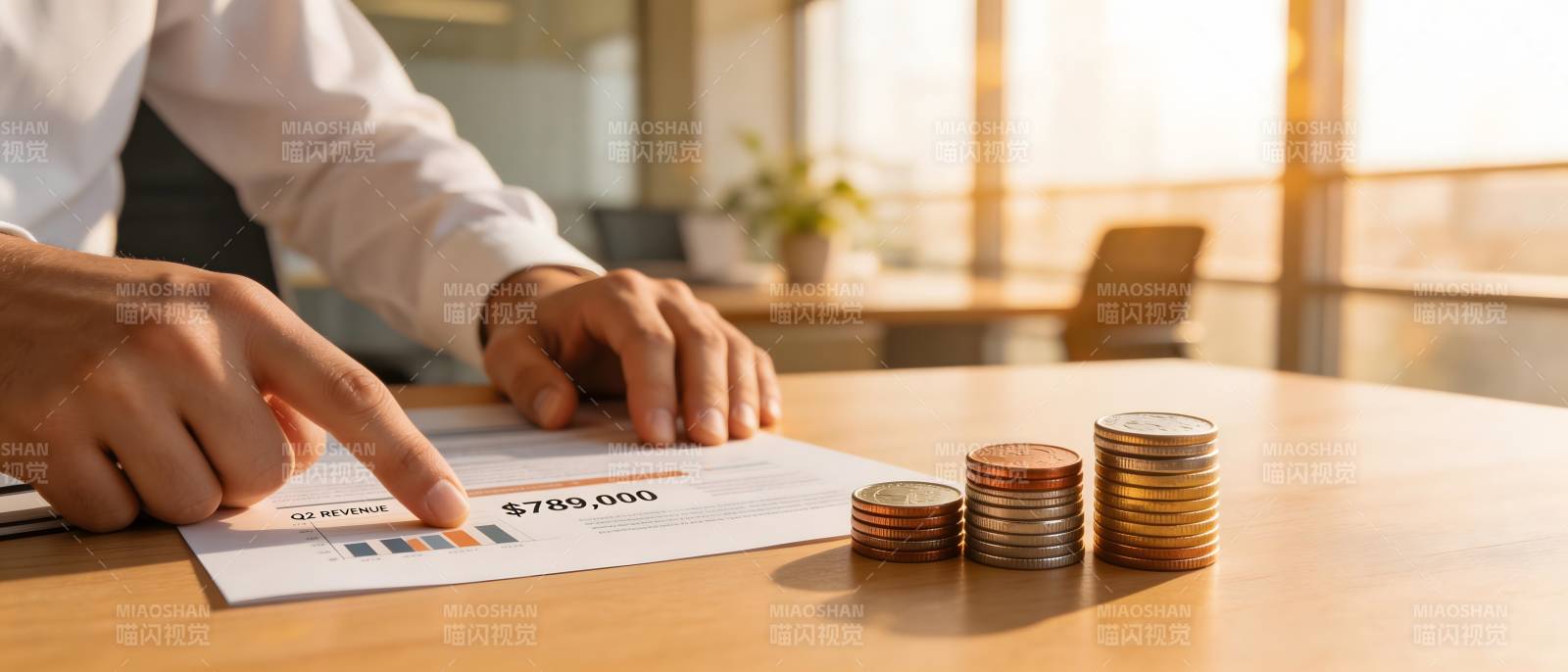 财务规划 硬币与报表同行图片