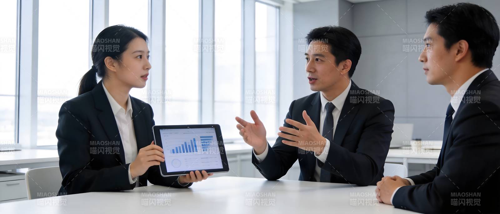 商务会议讨论数据图表图片