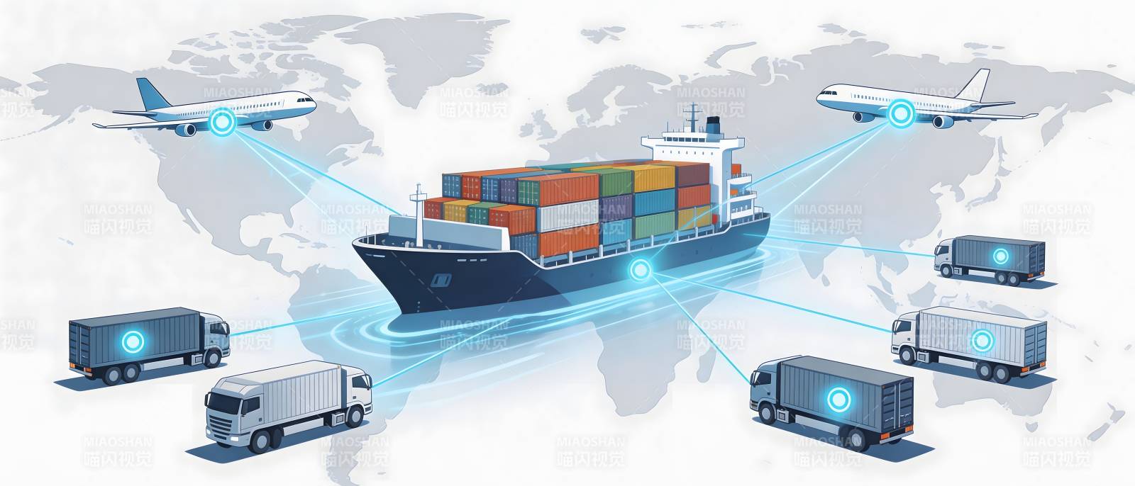 全球智能物流网络示意图图片