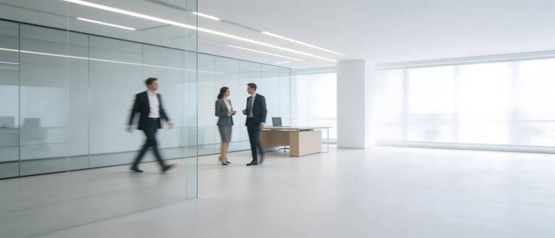 现代办公空间中的商务交流图片