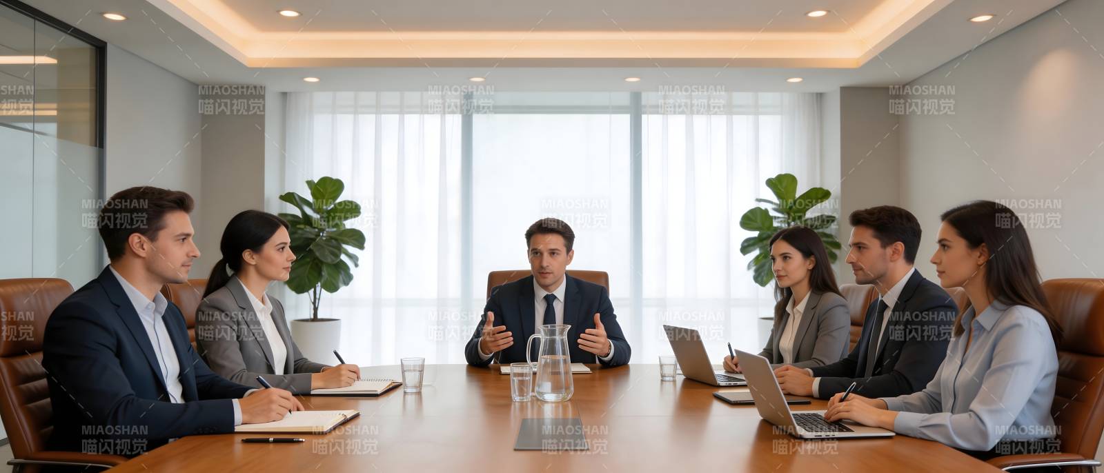 商务会议进行中图片