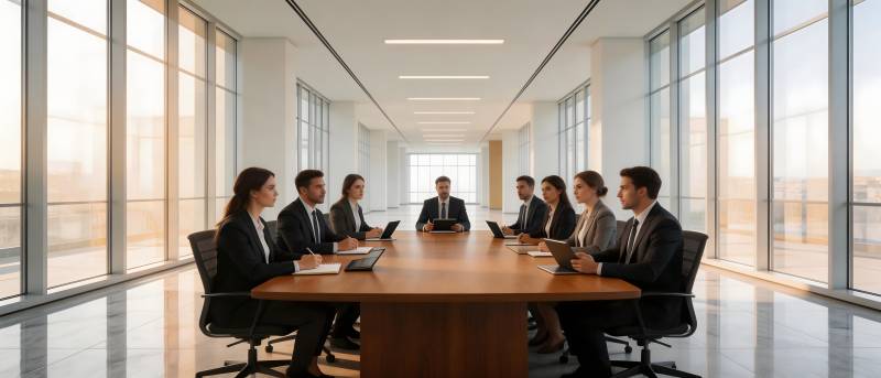 商务会议进行中图片
