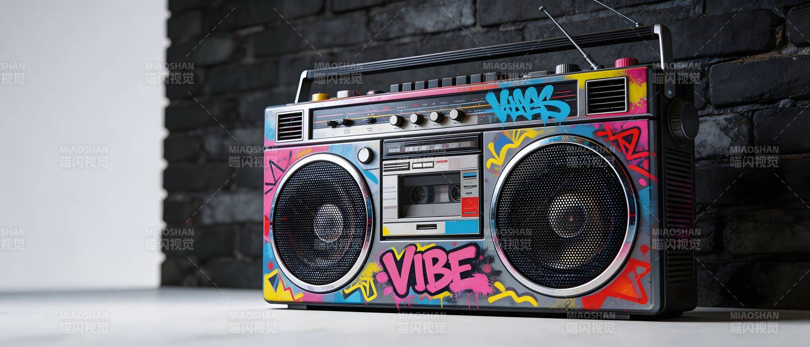 涂鸦 boombox 复古潮音图片