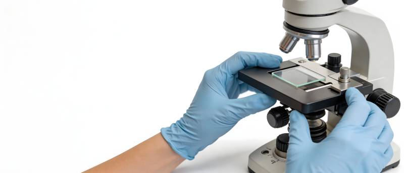 显微镜下观察样本图片