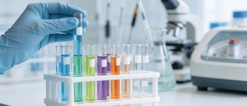 实验室试管检测中图片