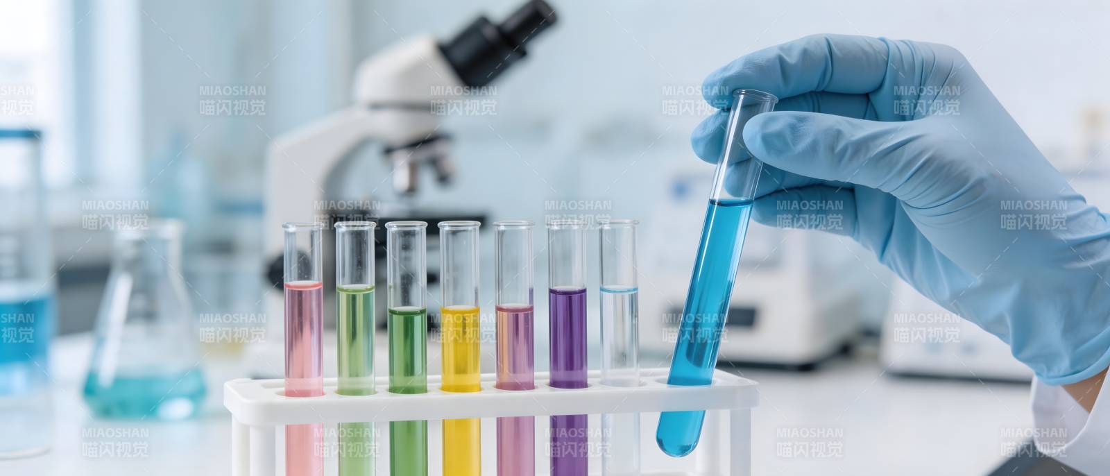 实验室试管检测中图片