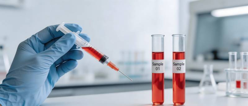 实验室抽血检测样本图片