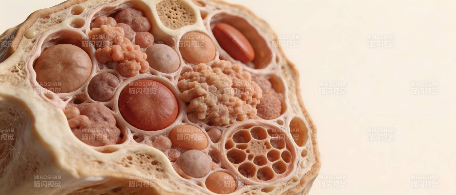 骨髓腔结构特写图图片