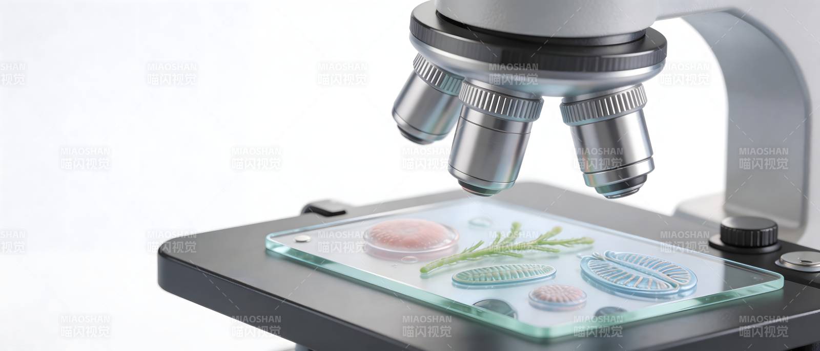 显微镜下观察样本图片