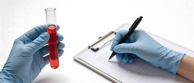 血样检测与记录图片