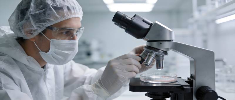 实验室显微镜观察样本图片