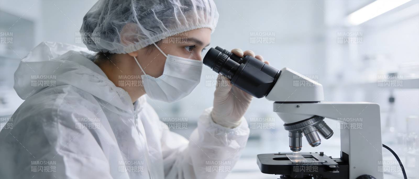 实验室显微镜观察中图片