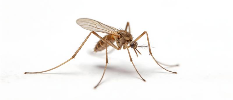 蚊子特写 白色背景清晰呈现图片