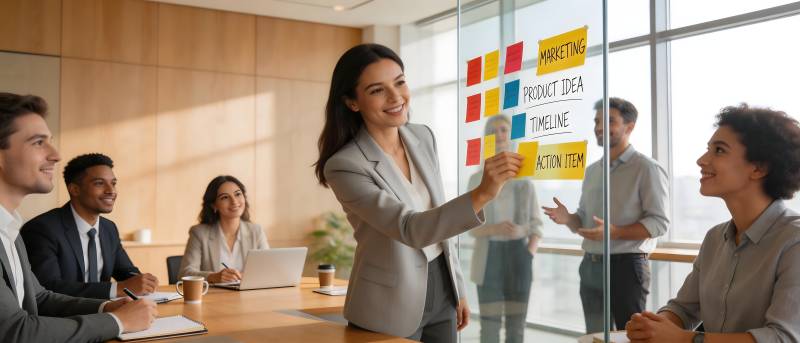 团队 brainstorming 创意会图片